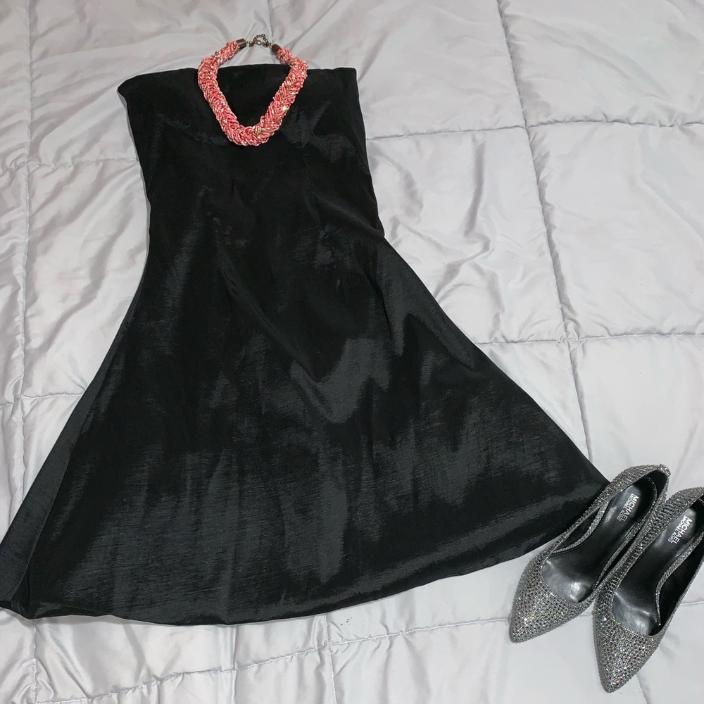 Strapless little black dress